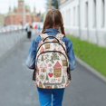 thumbnail image 6 of FORMRS Kids School Backpack Elementary Student Unisex Travel Bookbag with Reflective Stripes, Brown Nordic Christmas House, 6 of 7