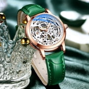 Chenxi Women Automatic Mechanical Watch Top Brand Luxury Stainless Steel Waterproof Wrist Watch Ladies Skeleton Tourbillon Clock - Mechanical Wristwatches