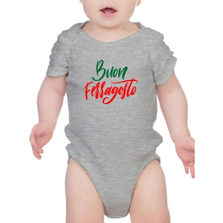 

Buon Ferragosto Red Calligraphy Bodysuit Infant -Image by Shutterstock 6 Months