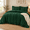 Emerald Green-King, variant on Beige Queen Seersucker Ruffle Comforter Set, Boho Shabby Chic Farmhouse Bedding