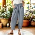 thumbnail image 4 of Nilvkv Girls Lightweight Pants, Girls Sweatpants, Solid Color Loose Fit Joggers with Elastic Waist and Side Pockets for Summer Casual Days Gray 14-15 Years, 4 of 9