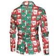 thumbnail image 6 of Funny Christmas Suits for Men 2 Piece Ugly Christmas Print Xmas Jacket Blazer And Pant Set Slim Fit Winter Party One Button Men's Suits, 6 of 8