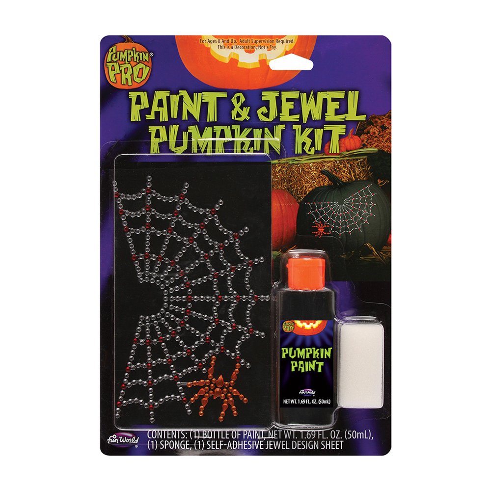 Paint & Jewel Pumpkin Kit 3 styles Decorate your Jack O Lantern