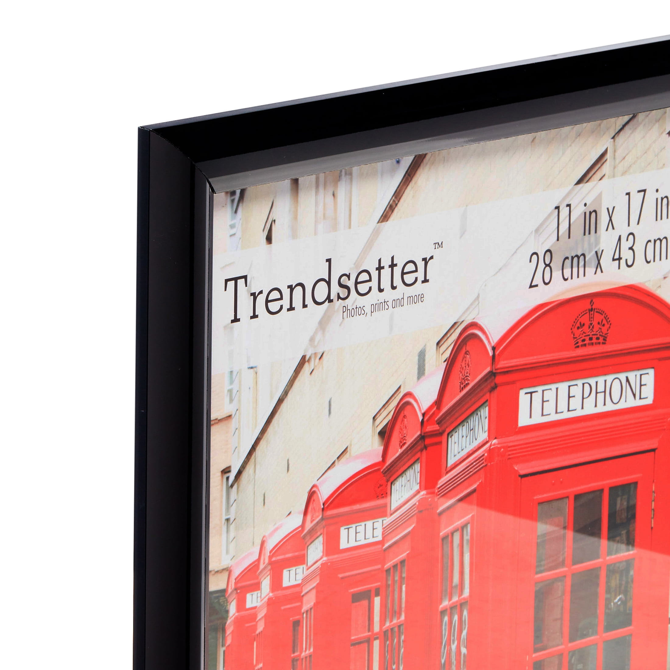 Mainstays 11x17 Rounded Black Poster Picture Frames, Set of 2