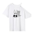 thumbnail image 1 of Camiseta de cuello redondo para mujer, camisetas modernas de verano para uso diario, desplazamientos, playa. M, 1 of 7
