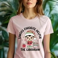 thumbnail image 5 of Santa’s Favorite Helper The Librarian T-Shirt | Cute Christmas Elf Reading Tee, Natural, Size XL, 5 of 6