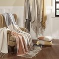 thumbnail image 4 of Peppermint Home Color Block Linen Throw Blanket, 50"x 70", Natural Yellow, 4 of 5
