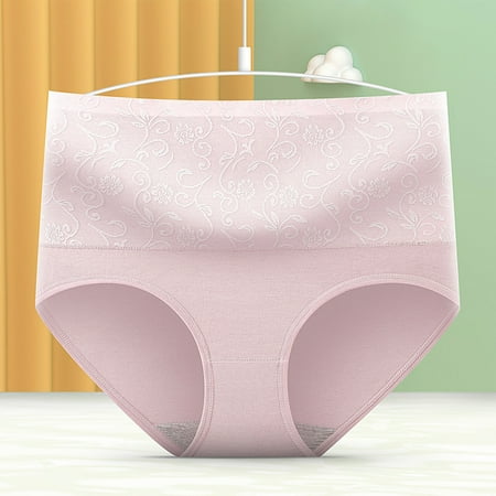 

Gubotare Women Underpants Briefs Women Sport Style Underwear Breathable Panties Word Ice Silk Thongs For Women Pink XXL