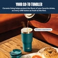 thumbnail image 3 of RTIC Essential 30 oz Leak-Resistant Lid Ceramic Lined Tumbler, Cool Grey Glitter, 3 of 7