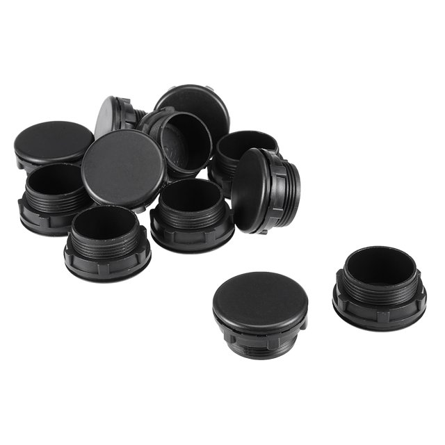 Unique Bargains 12 Pcs 30mm Black Plastic Push Button Switch Hole Panel Plug