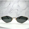 thumbnail image 2 of New MIU MIU Sunglasses Gold Metal Geometric Hexagon Gray Lens MU 56ZS Authentic, 2 of 6
