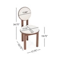 thumbnail image 3 of Christopher Knight Home Minimalist Beige Upholstered Dining Chairs, Solid Wood Frame, Walnut Finish, 3 of 7