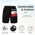 thumbnail image 3 of Mens Polska Polish Flag 2 in 1 Quick Dry Swim Trunks with Compression Liner Beach Shorts, 3 of 6