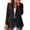 16#Black, variant on Womens Solid Color Lapel Collar Blazer Business Work Casual Long Sleeve Jacket for Office Daily Wear Professional Turquoise 2XL