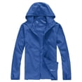 thumbnail image 6 of YanHoo Packable Rain Jacket Women Waterproof - Raincoat for Women Lightweight Hooded Outdoor Windbreaker for Travel Hiking Blue,XL, 6 of 8