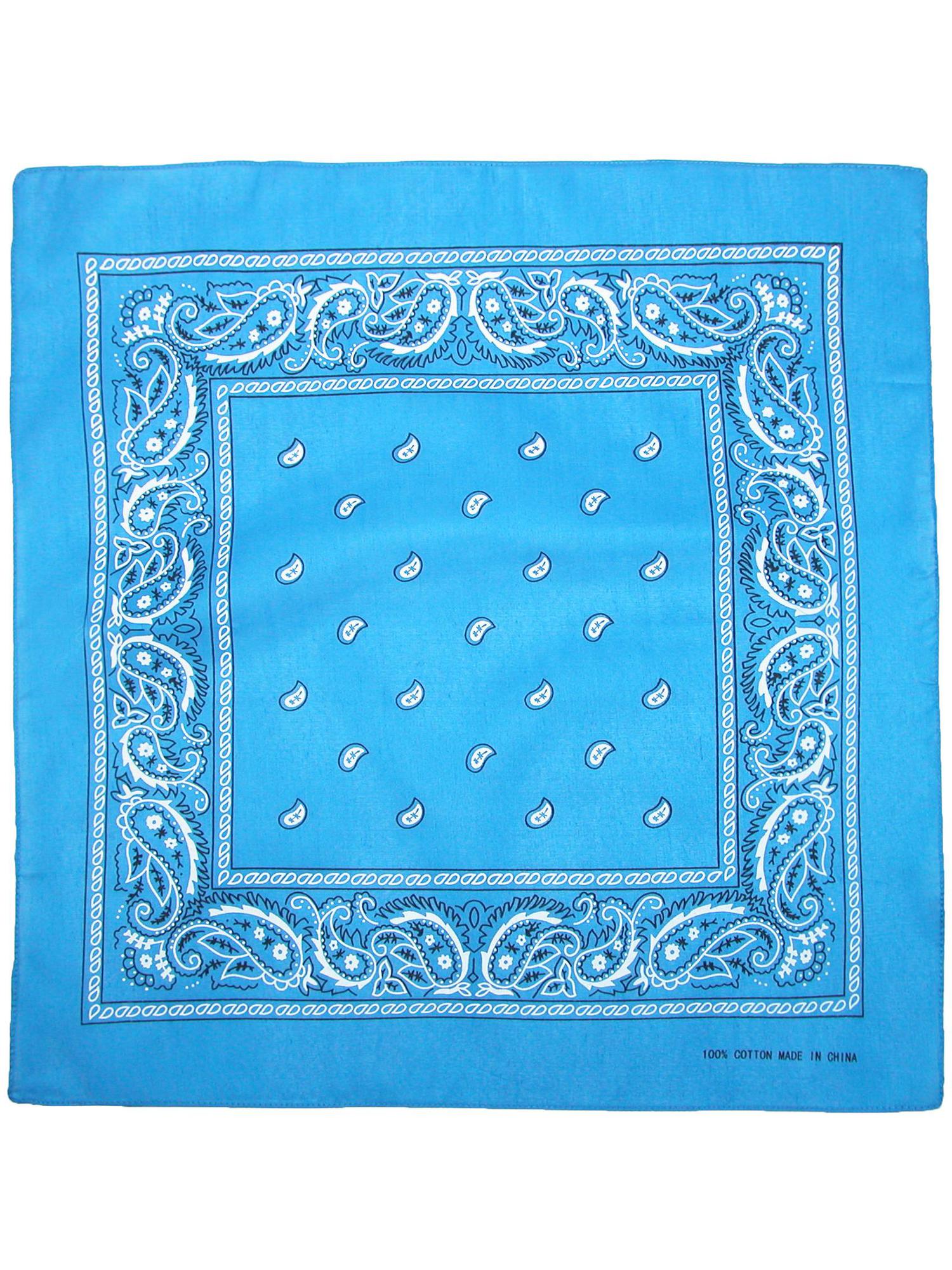 CTM Individually Folded & Packaged Paisley Print Cotton Bandana