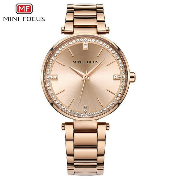 MINI FOCUS Luxury Top Brand Ladies Watch For Women Fashion Quartz Reloj Mujer Montre Femme Water Resistant Stainless Steel Strap