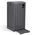 thumbnail image 1 of 29 Gallon Outdoor Trash Can, Waterproof Resin Garbage Can with Locking Lid, Outside Trash Bin Waste Container for  Patio, Backyard or Deck, 1 of 8