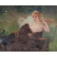 thumbnail image 2 of Alfred Philippe Roll 14x12 Gold Ornate Wood Frame and Double Matted Museum Art Print Titled - Portrait of Miss Amelie Dieterle, in 1913 (1913), 2 of 4