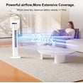thumbnail image 6 of FREE VILLAGE 37 Inches Bladeless Tower Fan with Remote for Bedroom with 12H Timer,90°Oscillation Standing Floor Fans that Blow Cold Air,39 dB Ultra Quiet Small Cooling Fans for Office - White, 6 of 8
