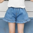 thumbnail image 2 of NAFUU Little Girls Denim Shorts Ruffles Kids Toddler Fashion Jean Shorts Summer Casual Beach Sports Short Pants 3-4 Years, 2 of 9