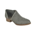 thumbnail image 1 of Decade Suede Gray Small Short Heel City Classified Women Side Zipper Ankle Boots Booties Cutout, 1 of 4