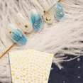 thumbnail image 3 of facefd 1 Sheet 3D Nail Art Stickers Moon Star Nail studs Decals Metallic Studs Geometry Manicure DIY Decoration Tool, 3 of 9