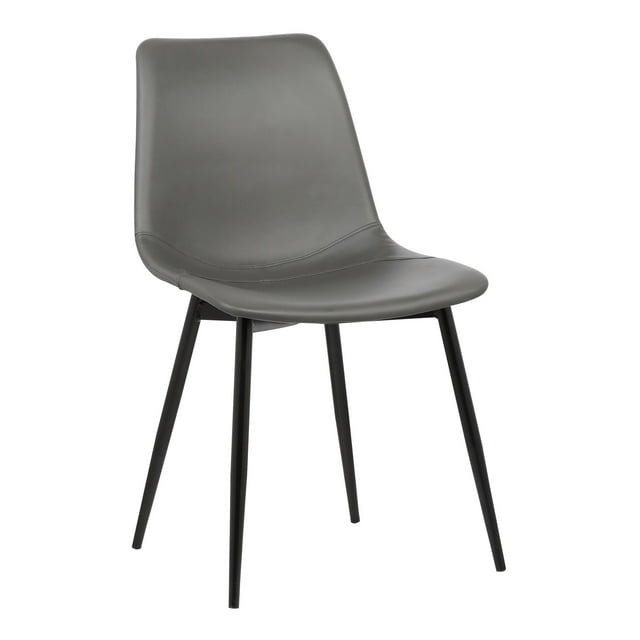 Silla Armen Living Monte Mid Century de piel sintética gris antracita