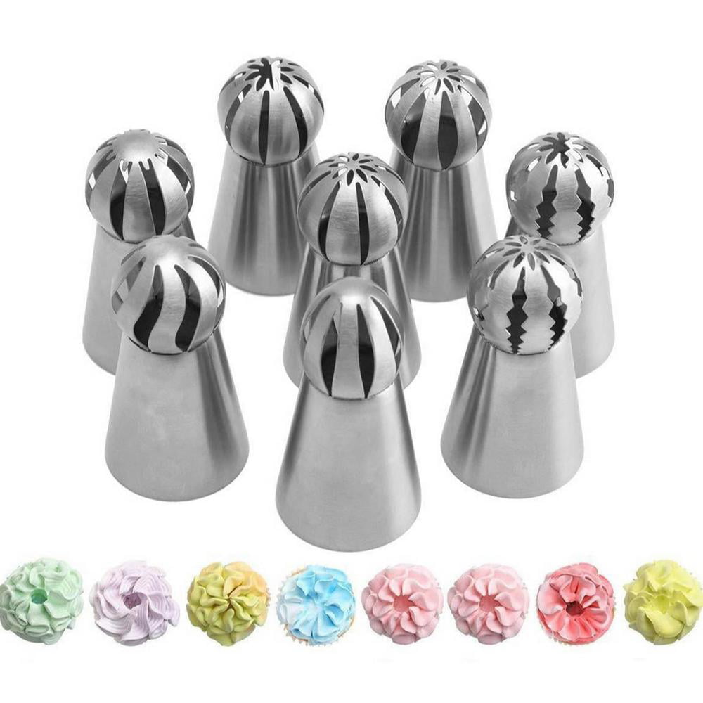 Details about   8PCS Russian Icing Piping Nozzles Pastry Tip Flower Cake Decorating Baking Tool 