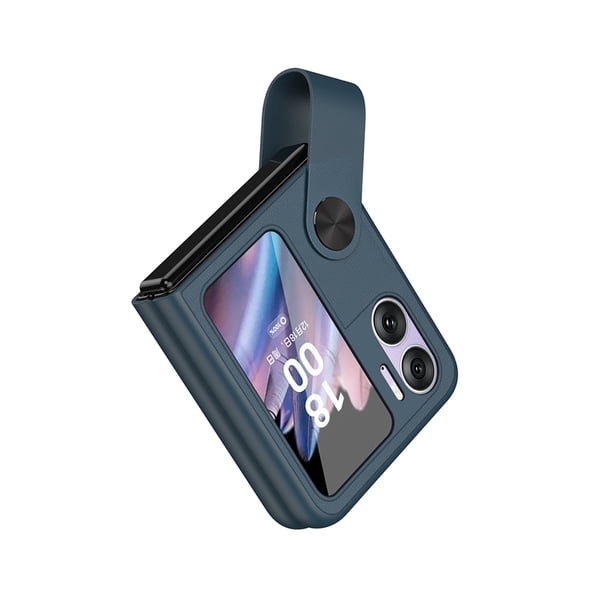 TPU Flip Case Portable con correa de mano Flip Cover para Smartphone Find N2 (Azul) Ehuebsd Para estrenar