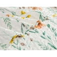 thumbnail image 5 of Johnpey 3-Piece White Flower Leaves Quilt Bedding Sets, King, 5 of 6