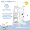 thumbnail image 6 of FLYJOE Adjustable Height Kids Step Stool Toddler Learning Tower, 6 of 6
