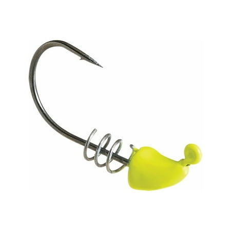 Sta Lok Terminals - Castiac Flats Lok Black Nickel 3/0 1/8 Chartreuse Jig Head - WTM35-140