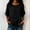 A1_Black, variant on HOSIA Womens Vertical Textured Patchwork Top Round Neck Half Sleeve Casual Loose Fit Summer Blouse Lightweight Comfy Flowy Plain Gauze Tunic Shirts Plus Size Beach Vacation Outfits Black L