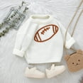 thumbnail image 2 of Rhuody Boys Sweaters Long Sleeve Cartoon Embroidered Top Round Neck Sweaters Elegant Wear 9-12 Months White, 2 of 8