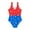 Red, variant on WOYY Little Girls Independence Day One-Piece Swimsuit UPF 50+ Bathing Suit, Sizes 4-9