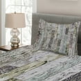 thumbnail image 2 of Ambesonne Wood Print Quilted Coverlet 2 Pcs, Pastel Oak Timber Boards, Twin Size, Multicolor, 2 of 4