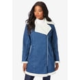 thumbnail image 4 of Roaman's Women's Plus Size Sherpa-Lined Denim Jacket, 4 of 6