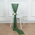 thumbnail image 4 of Balsa Circle 5 Olive Green Gauze Cheesecloth Cotton Chair Sashes Wedding Party Events Reception Decorations Supplies, 4 of 7