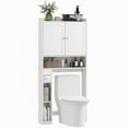 thumbnail image 1 of HOMCOM Over the Toilet Storage Cabinet, Above Toilet Storage Cabinet, White, 1 of 10