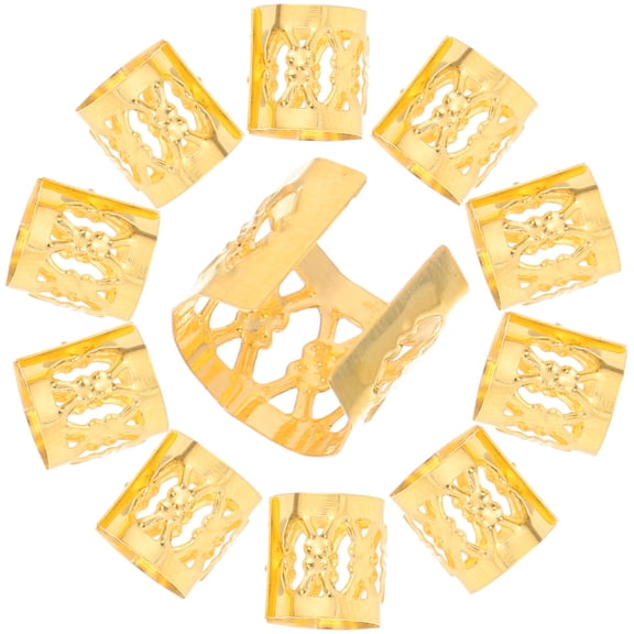 NIAIZEK Dreadlock Cuffs Golden Iron Braiding Accessories for Everyday Wear