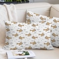 thumbnail image 2 of Brown Airplane Throw Pillow Covers, Modern Abstract Art Cartoon Clouds Soft Breathable Pillow Cases with Invisible Zipper for Sleeping, Toddler Pillowcases for Couch Bed Sofa Chair 12x20 Inches, 2 of 9