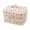 pink, variant on Cute Bow Flower Quilting Makeup Bag for Women, Portable Zipper Cosmetic Organizer Pouch, Travel Toiletry Handbag for Girls
