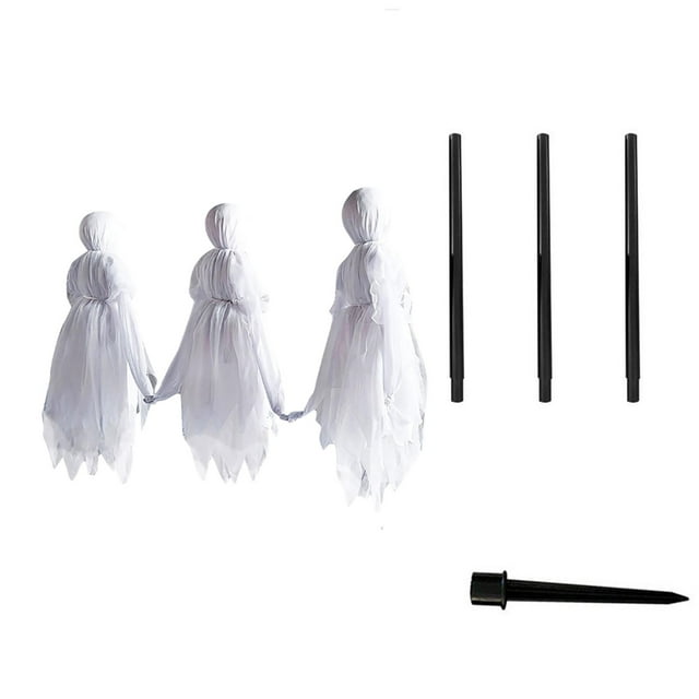 Clearance! Halloween Decorations! Glowing Halloween Holding Hands White Witch Horror Home Decoration Buy 2 Get 3