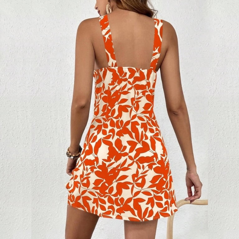 Taqqpue Womens Criss Cross Halter Neck Dress Sleeveless Backless Boho Mini  Dresses Casual Loose A Line Cotton Linen Flowy Tropical Print Beach  Sundress for Party - Walmart.com