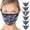 Navy Camouflage (6 Counts), variant on 6 Packs of Camouflage Print Fashion Washable Adults Unisex One Size Face Covering Mask - Army Camouflage (6 Packs)
