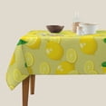 thumbnail image 3 of Wukai Bright Lemons Waterproof Tablecloth for Kitchen Dining, Fits Square Tables for 2-4 Seats -54"x54", 3 of 7