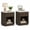 Brown, variant on Fluted Nightstand Set of 2, Faux Marble Top, Gold-Tone Handle, Drawer & Shelf Storage