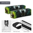 thumbnail image 4 of Pofeuu Fluorescent Wolf Print Leather Pencil Case, Leather Pencil Pouch Large Capacity, Big Pencil Pouch with Zipper Vintage Pen Bag Fountain Pen Holder, 4 of 7