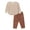 Ivory/Brown, variant on Modern Moments by Gerber Toddler Boy Long Sleeve Top and Pant Set, Sizes 12M-5T